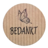 K108 rol @ 500 permanent rond 35 kraft zwart bedrukt bedankt K108 rol @ 500 permanent rond 35 kraft zwart bedrukt bedankt