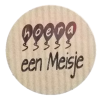 K111 rol @ 500 permanent rond 35 kraft zwart bedrukt een meisje K111 rol @ 500 permanent rond 35 kraft zwart bedrukt een meisje
