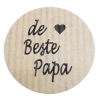 K114 rol @ 500 permanent rond 35 kraft zwart bedrukt de beste papa K114 rol @ 500 permanent rond 35 kraft zwart bedrukt de beste papa