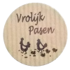 K115 rol @ 500 permanent rond 35 kraft zwart bedrukt vrolijk pasen K115 rol @ 500 permanent rond 35 kraft zwart bedrukt vrolijk pasen